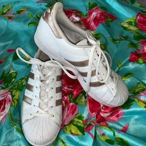 adidas rose gold shoes